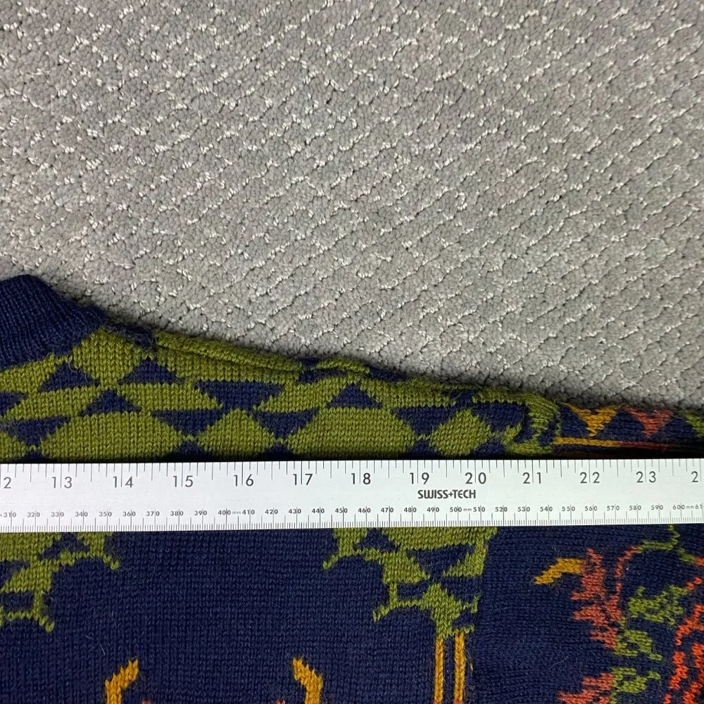 Vintage Past Times Cardigan Sweater Women's Small Floral Knit Wool Made in UK - Picture 9 of 11